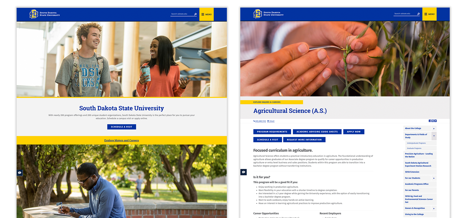 South Dakota State University website