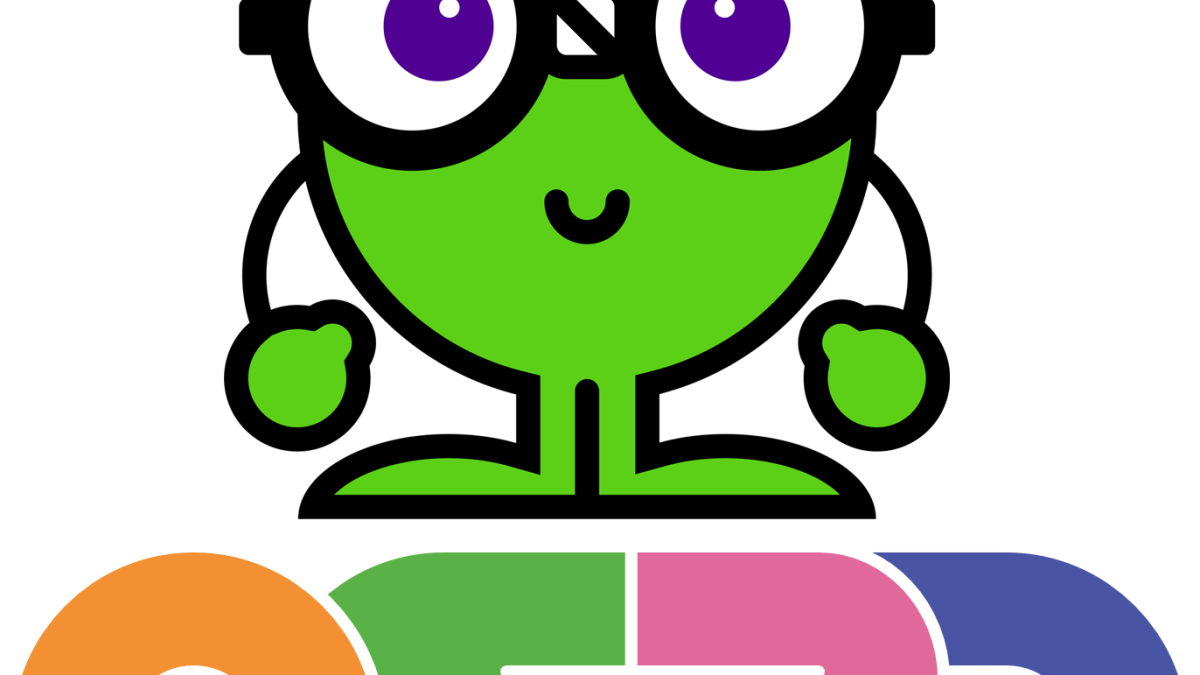 A cartoon image of a green alien with glasses. The word "NERD" appears below the alien in stylized text. 