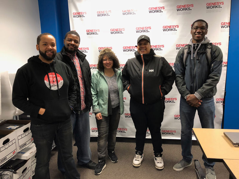 Students at the NPower office in Baltimore