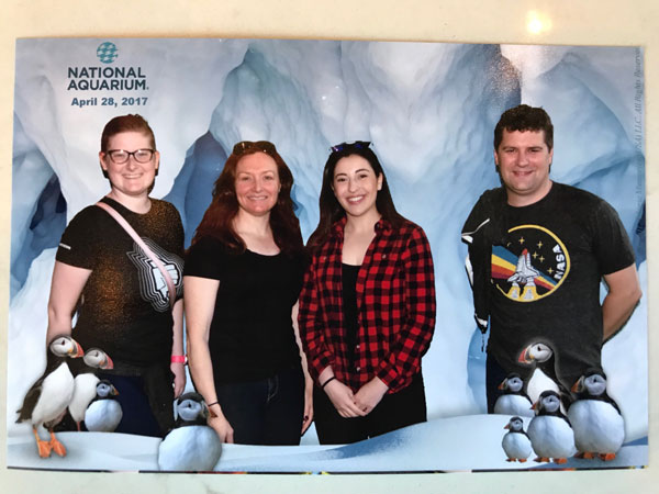 photo of group at aquarium