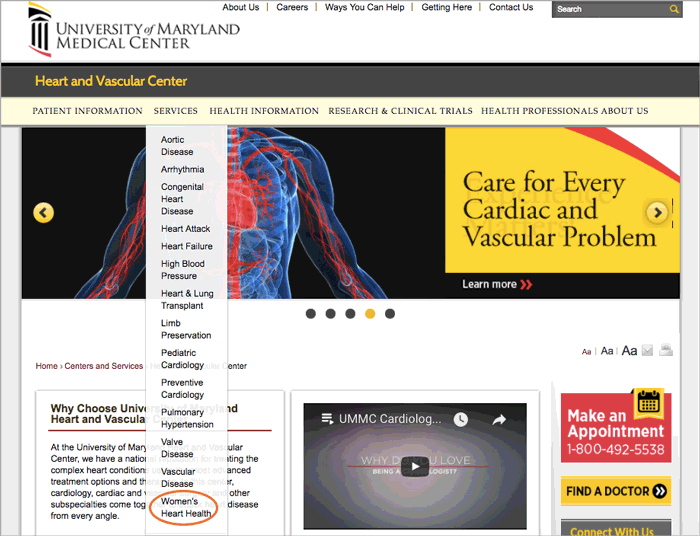 Figure 6: University of Maryland Medical Center Heart and Vascular Center