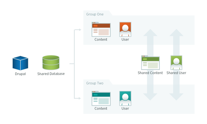 Infographic describing an organic groups system