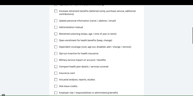 List of survey tasks