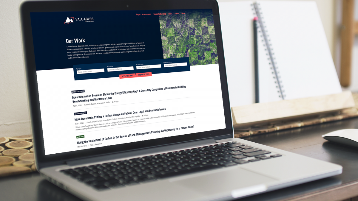 VALUABLES site on laptop