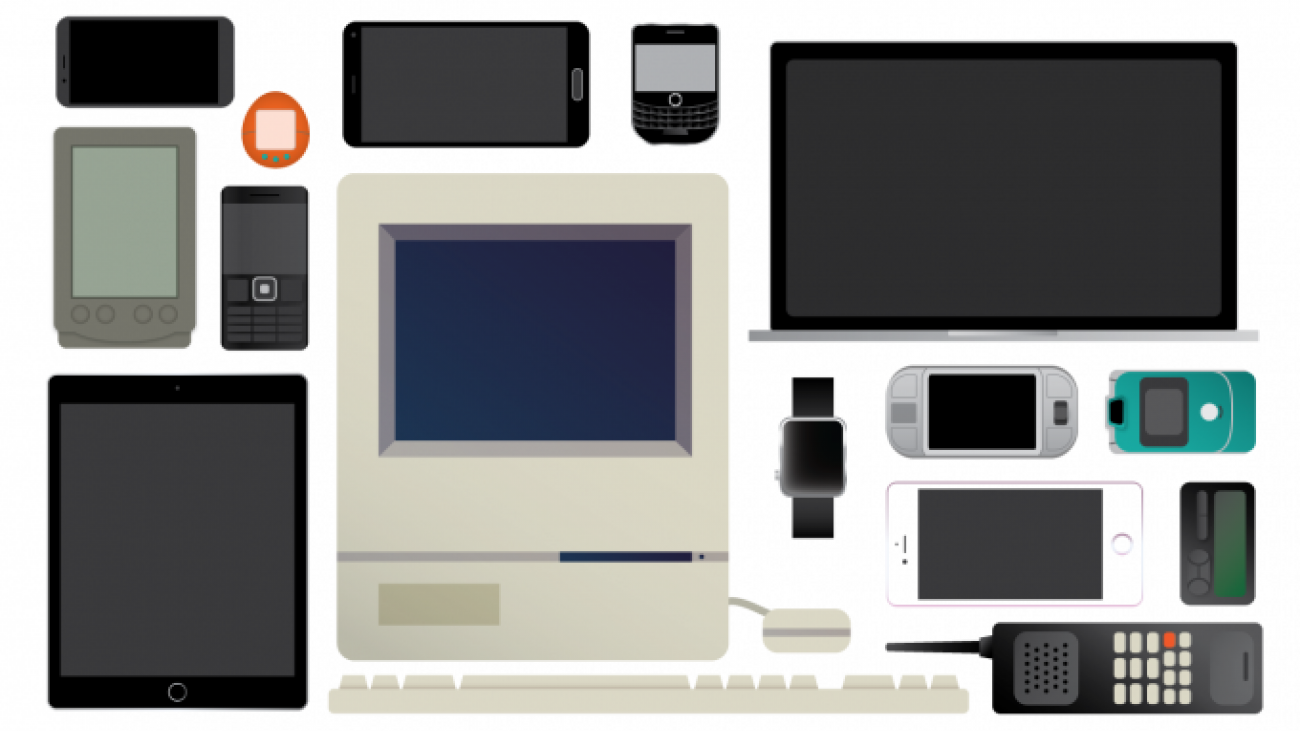 Illustration of various tech devices