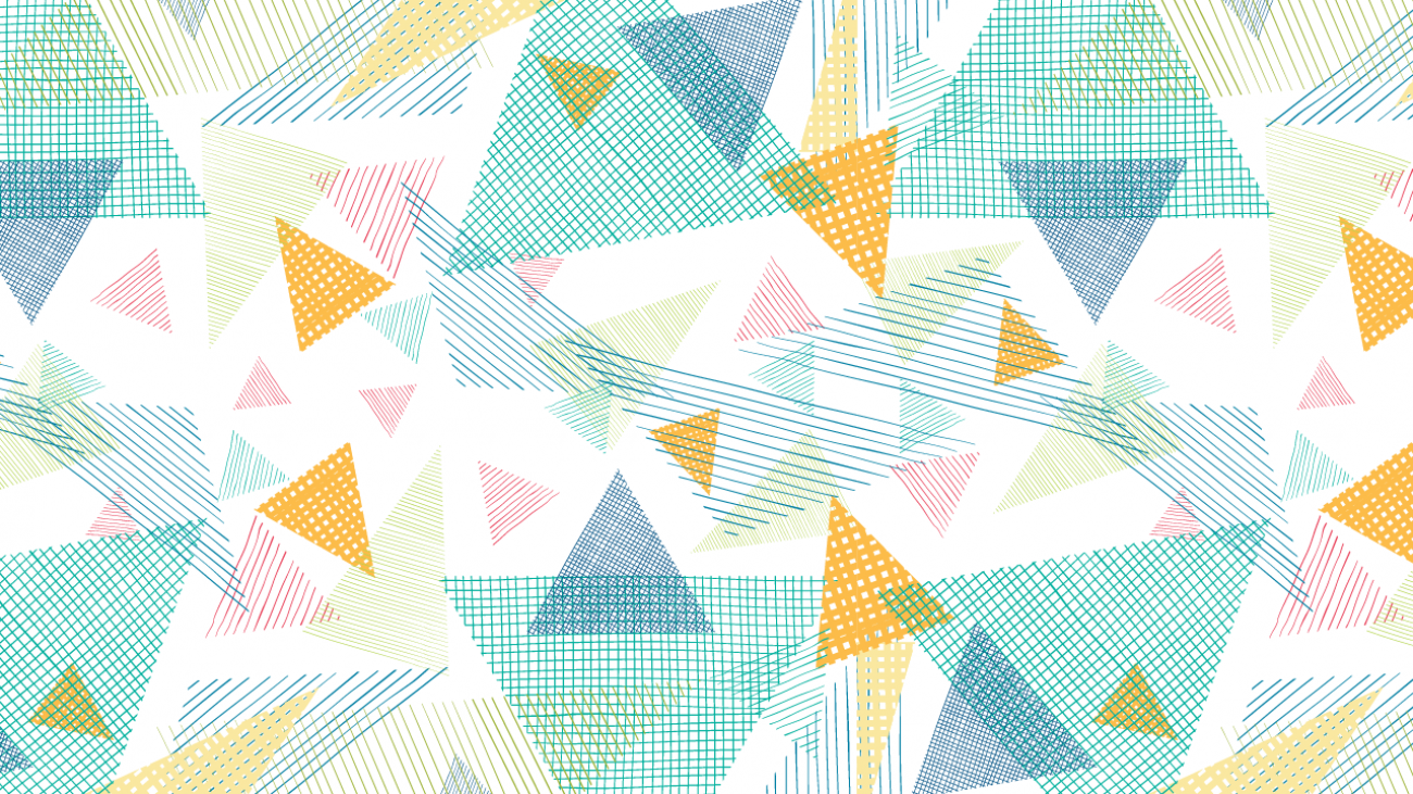Illustration of multi colored triangles