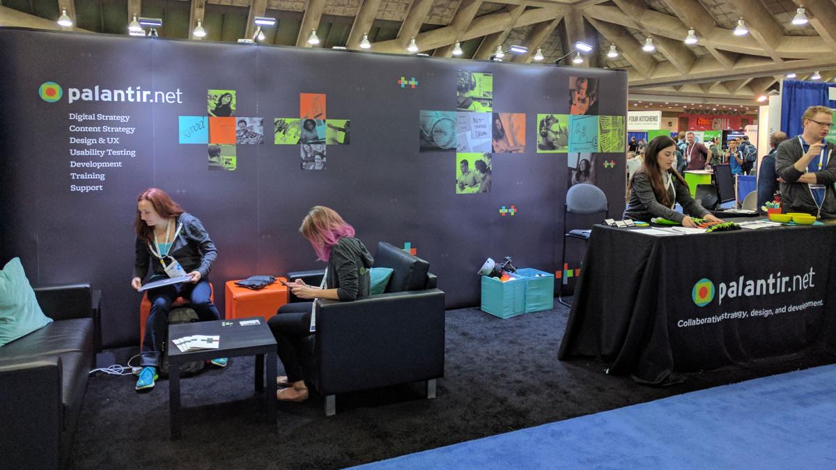 Palantir booth at DrupalCon Baltimore
