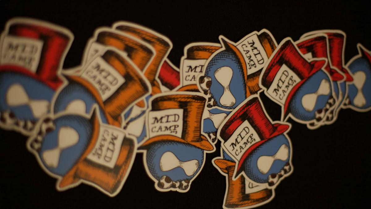 Photo of MidCamp stickers