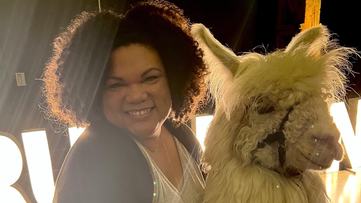 Britany with Caesar the No Drama Llama