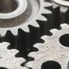 Photo of interlocking metal gears