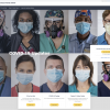 Baptist Health's COVID-19 resources portal home page with photos of health care professionals wearings masks