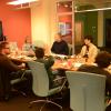 Photo of Drupal Association board and advisors meeting at Palantir's office in March of 2011