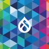 DrupalCon logo against a multicolored backgroun