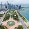 Chicago skyline view from above